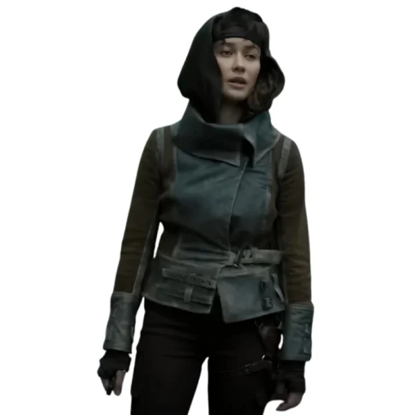 Olga Kurylenko Afterburn Leather Jacket Front View