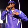 Paris Olympics 2024 Snoop Dogg Purple Bomber Leather Jacket