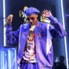 Paris Olympics 2024 Snoop Dogg Purple Bomber Leather Jacket side