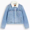 Patti Harrison Poker Face S02 Shearling Denim Jacket Front