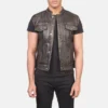 Paxton Vintage look Distressed Leather Vest