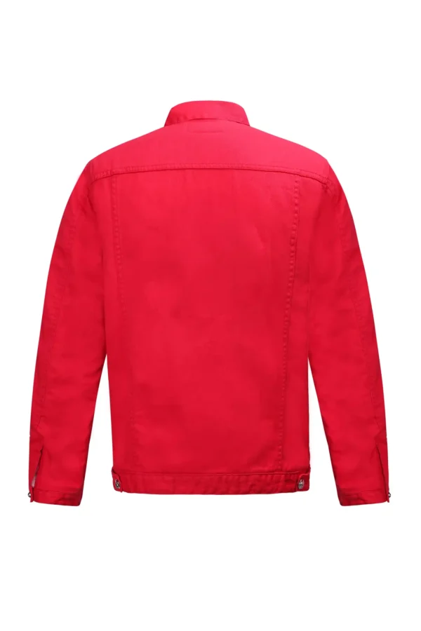Payton A Modern Take on Classic Red Denim Jacket Back 1 scaled