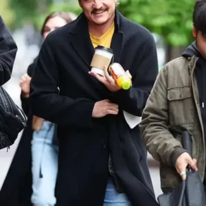 Pedro Pascal Materialists 2025 Black Wool Coat