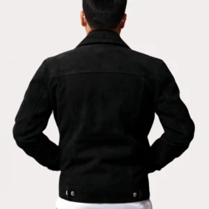 Peter Black Suede Racer Jacket Back
