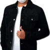 Peter Black Suede Racer Jacket Open Front