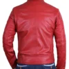 Peyton Streamlined Red Cafe Racer Jacket Back