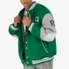 Princess Diana Green Wool Varsity Jacket Front