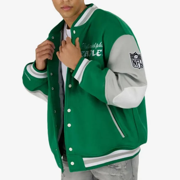 Princess Diana Green Wool Varsity Jacket Front