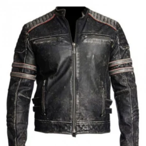 Quinton Jet Black Motorcycle Jacket