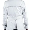 Raven Mens Wool lined Winter Leather Car Coat Back