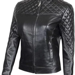 Real Lambskin Cafe Racer Style Casual Leather Jackets Side View