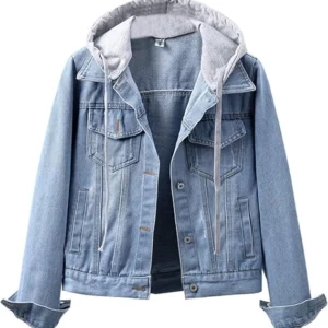 Reece Effortless Cool Blue Denim Hooded Jacket