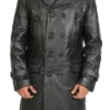Ricky Classic Double Breasted Leather Coat