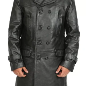 Ricky Classic Double Breasted Leather Coat