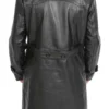 Ricky Classic Double Breasted Leather Coat Back