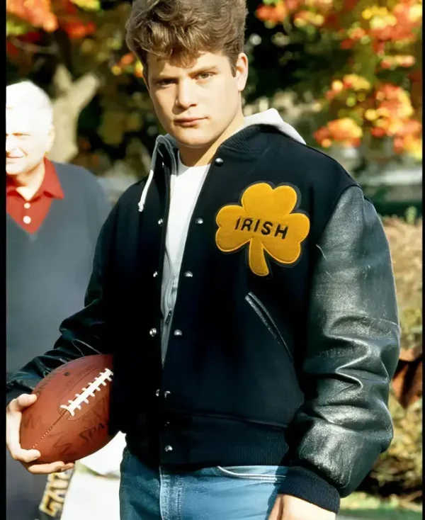 Rudy Notre Dame Letterman Varsity Jacket Front