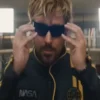 Ryan Gosling The Fall Guy Movie Leather Jacket close up