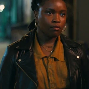 Samira Parker Ballard S01 Black Leather Jacket Front