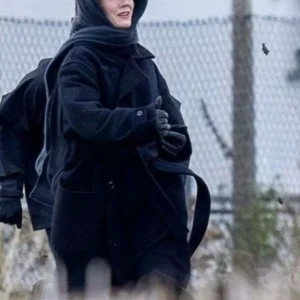 Sandra Hüller Project Hail Mary Black Wool Trench Coat