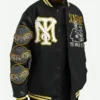 Scarface Black and Yellow Tony Montana Varsity Bomber Jacket Right Side View