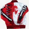 Scarface Leather Red Varsity Jacket Back