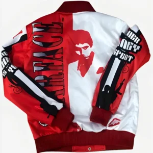 Scarface Leather Red Varsity Jacket Back