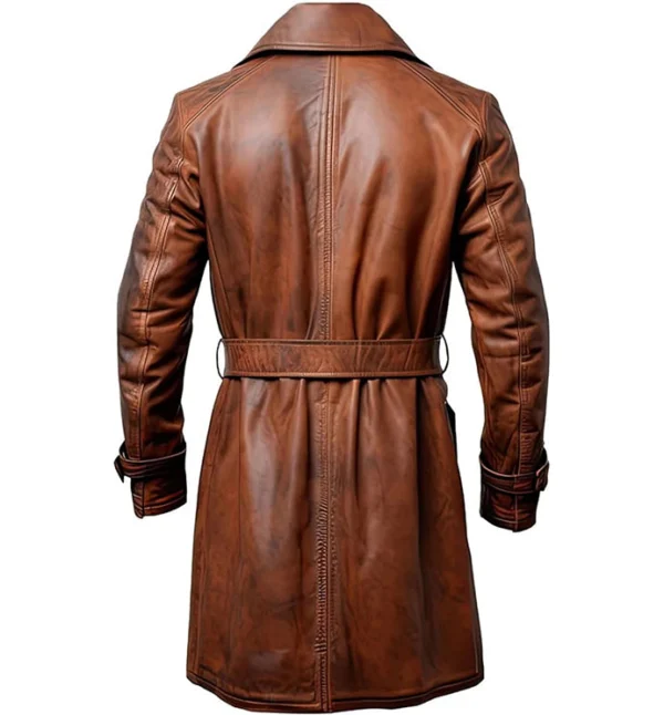 Serenity Motorcycle inspired Leather Duster Coat Back