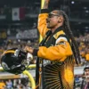 Snoop Dogg Steelers Varsity Jacket side