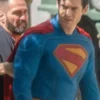 Superman 2025 David Corenswet Leather Jacket Front