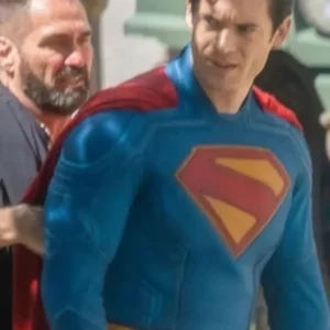 Superman 2025 David Corenswet Leather Jacket Front