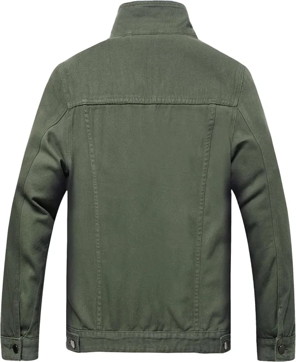 Tanner Streetwear Inspired Green Denim Jacket Back