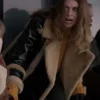 Ted Lasso S03 Flo Sassy Collins Shearling Leather Jacket