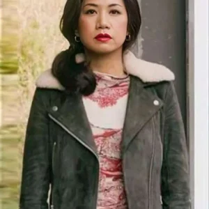 The Equalizer S02 Liza Lapira Gray Shearling Leather Jacket