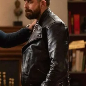 The Equalizer S05 Adam Goldberg Leather Jacket Sidepose