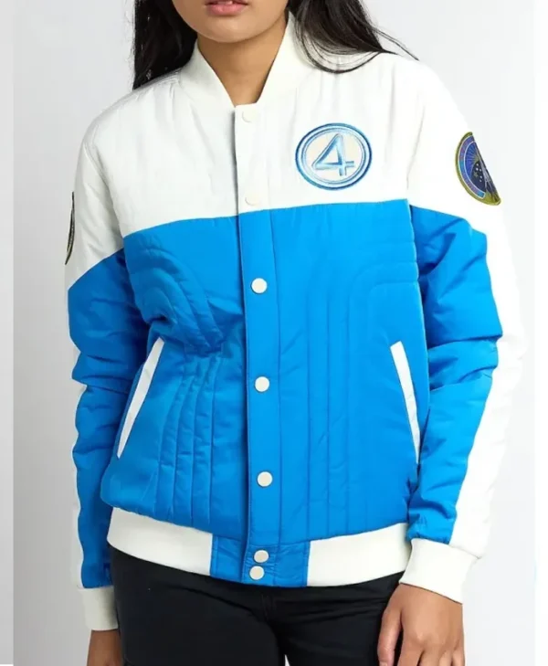The Fantastic Four First Steps Mission Polyester Bomber Jacket Front