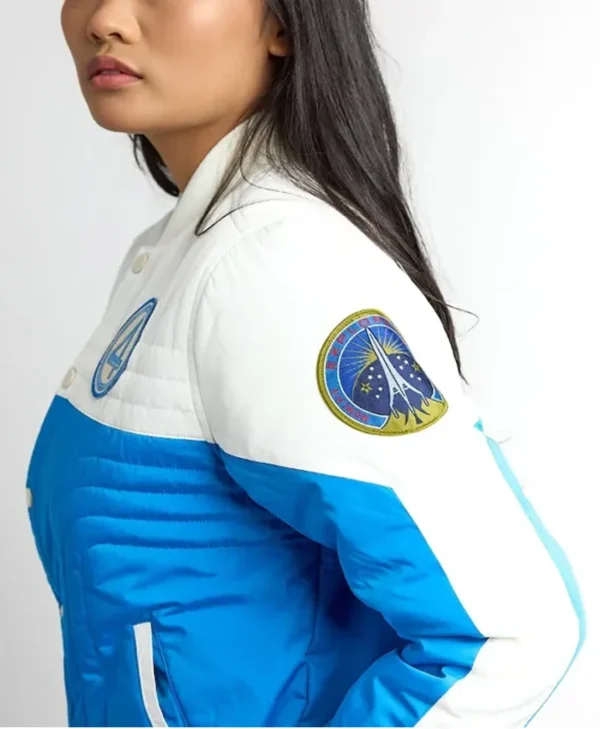The Fantastic Four First Steps Mission Polyester Bomber Jacket Side View