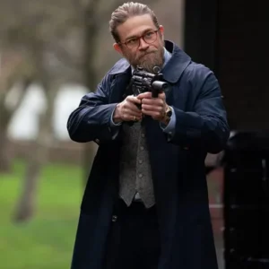 The Gentlemen Charlie Hunnam Long Cotton Coat Front