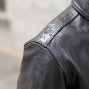 The Great Escape Leather Jacket Closeup