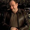 The Sopranos Tony Soprano Vintage Black Leather Jacket Front