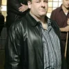 The Sopranos Tony Soprano Vintage Black Leather Jacket Side