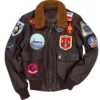 Tom Cruise Top Gun Maverick Brown Bomber Jacket