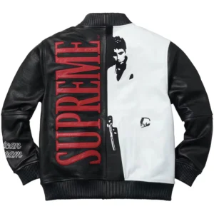 Tony Montana Scarface Bomber Leather Jacket Back