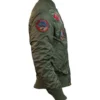 Top Gun Ma 1 Nylon Bomber Jacket With Patches Right Side
