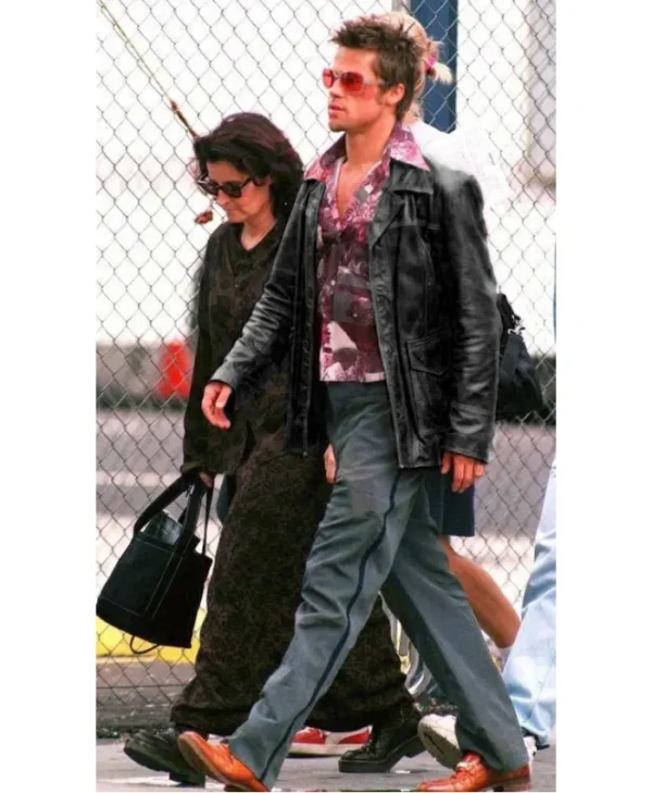 Tyler Durden Black Leather Jacket