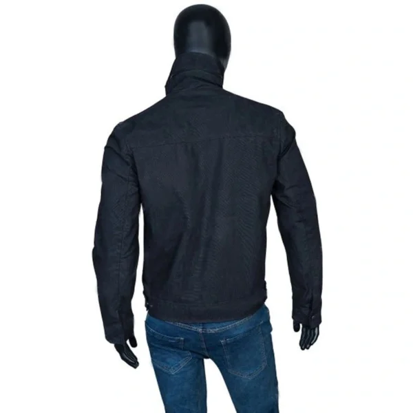 West World S03 Caleb Nichols Black Trucker Jacket Back