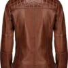Yatalia Motor Biker Racer Quilted Leather Jacket Back