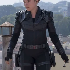Yelena Belova Thunderbolts 2025 Black leather Jacket