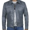 Zachery Grey Aviator Style Leather jacket