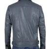 Zachery Grey Aviator Style Leather jacket Back