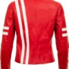 Zaevyonne Cafe Racer Motorcycle Real Lamb Rider Jacket Back
